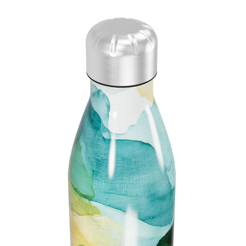 Garrafa Inox - Estampa Aquarela Colorida