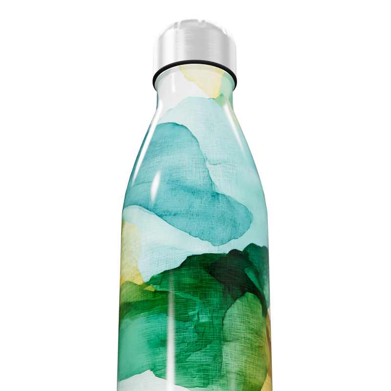 Garrafa Inox - Estampa Aquarela Colorida