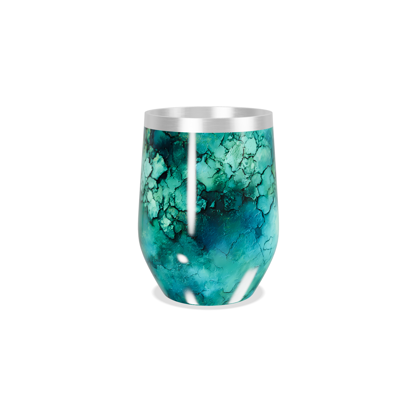 Copo Térmico Slim - Verde Mármore Inox