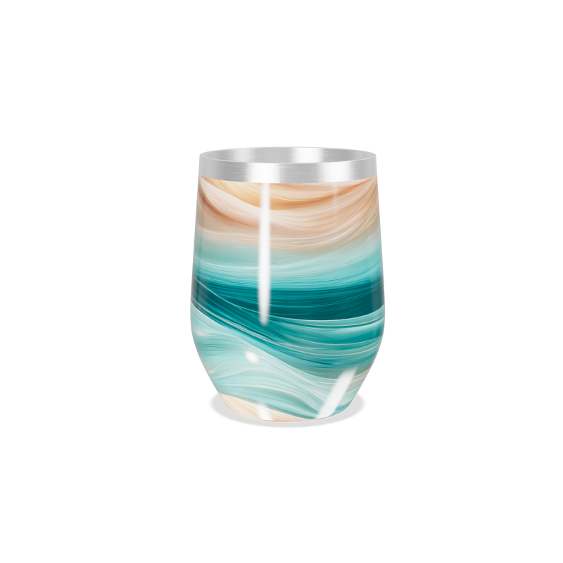 Copo Térmico Slim - Azul e Marrom Marmorizado