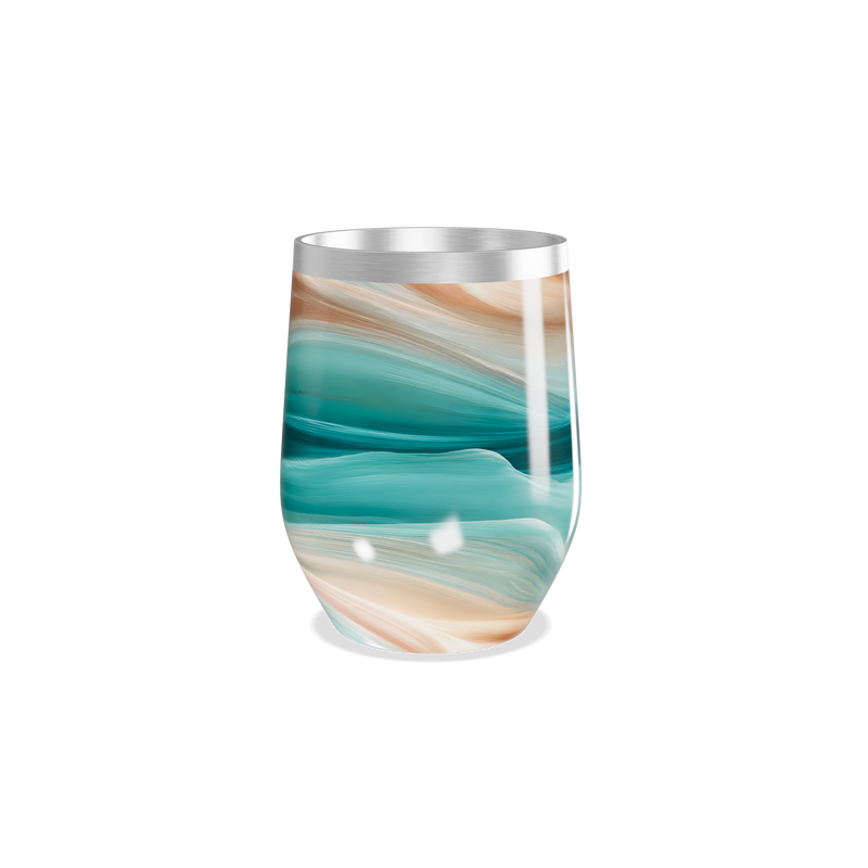 Copo Térmico Slim - Azul e Marrom Marmorizado