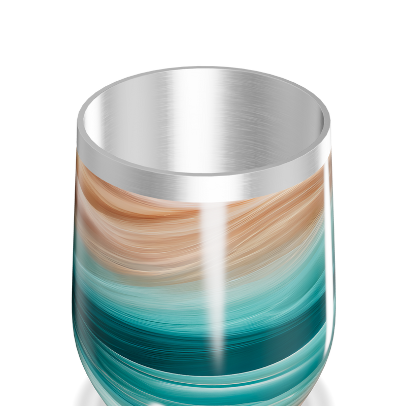 Copo Térmico Slim - Azul e Marrom Marmorizado