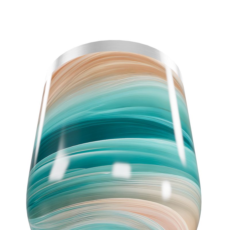 Copo Térmico Slim - Azul e Marrom Marmorizado