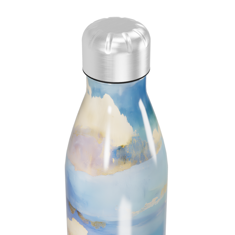 Garrafa Inox - Estampa Aquarela Azul