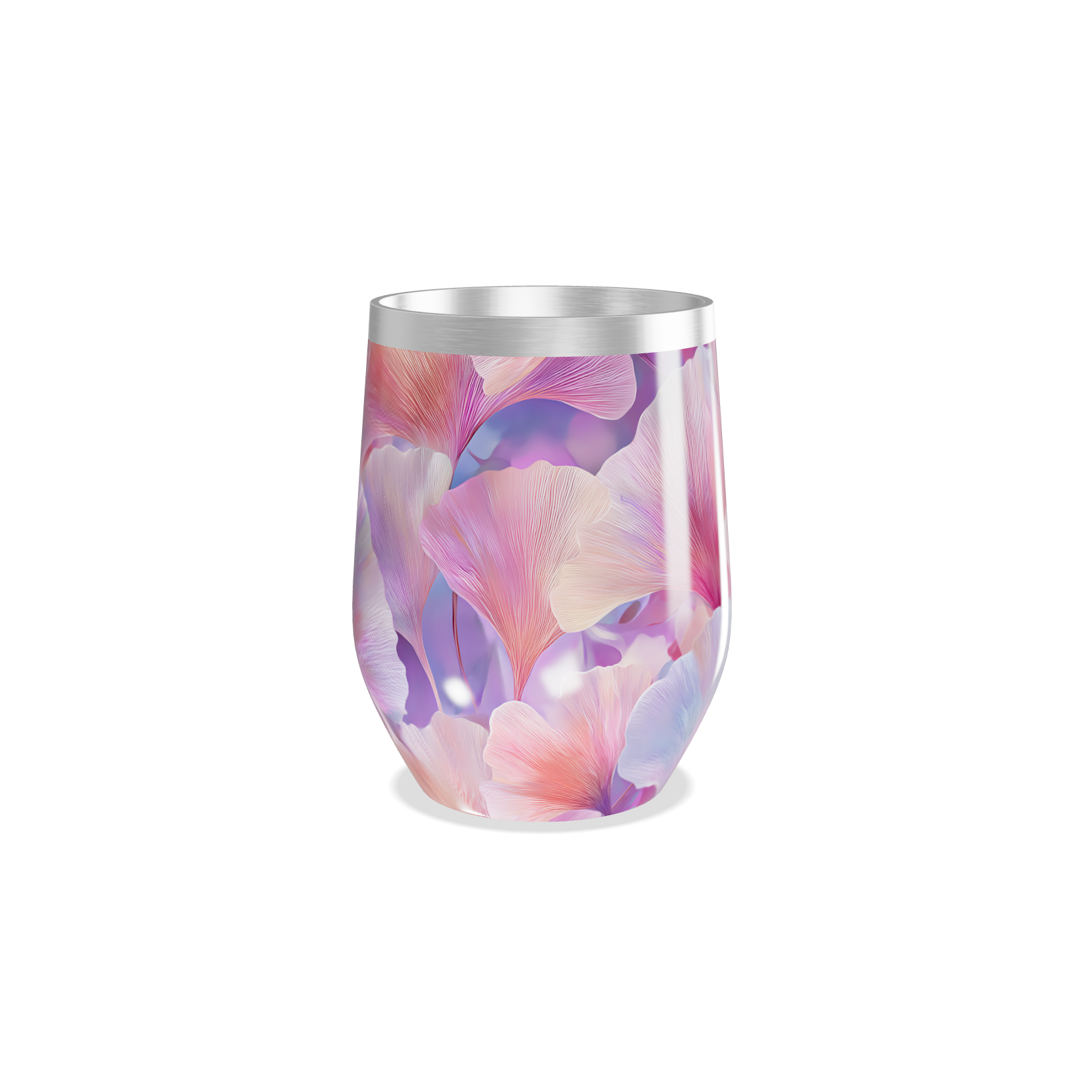 Copo Térmico Slim - Floral Rosa aço inox