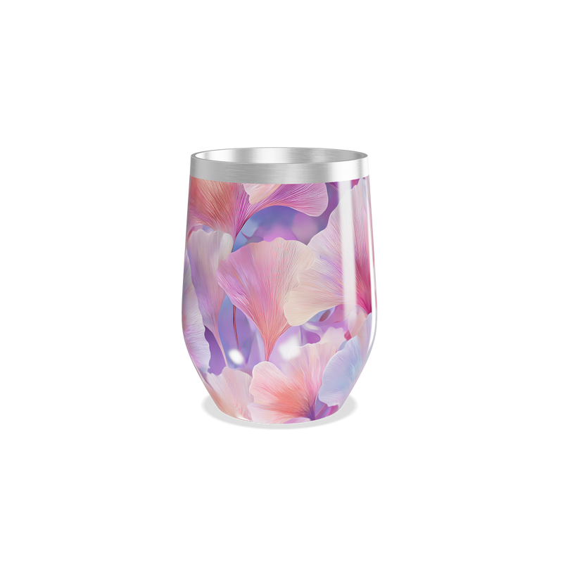 Copo Térmico Slim - Floral Rosa aço inox