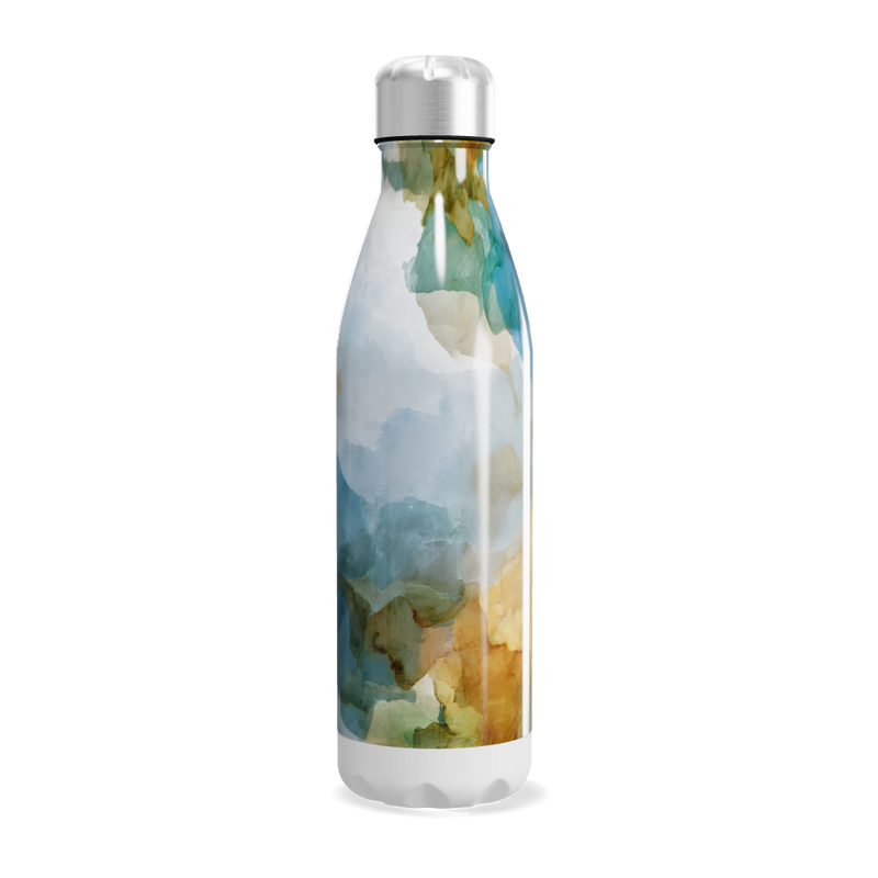 Garrafa Inox - Estampa Aquarela Colorida