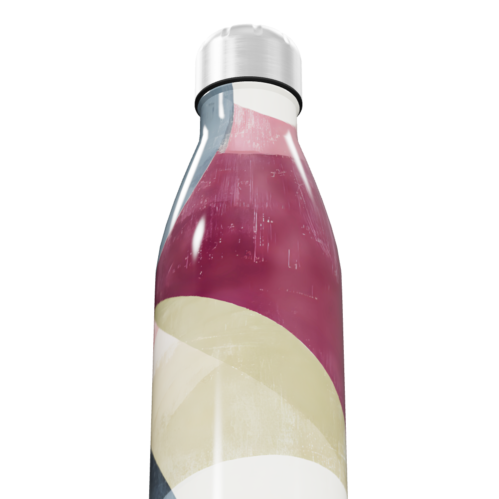 Garrafa Inox - Colorida com Estampa Abstrata