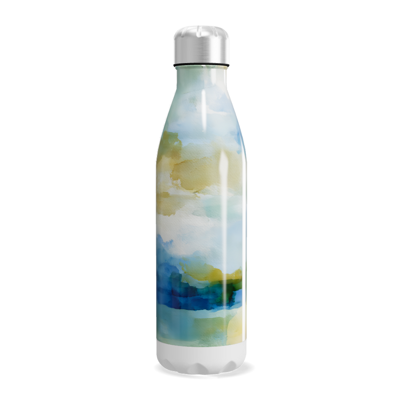 Garrafa Inox - Estampa Paisagem Colorida