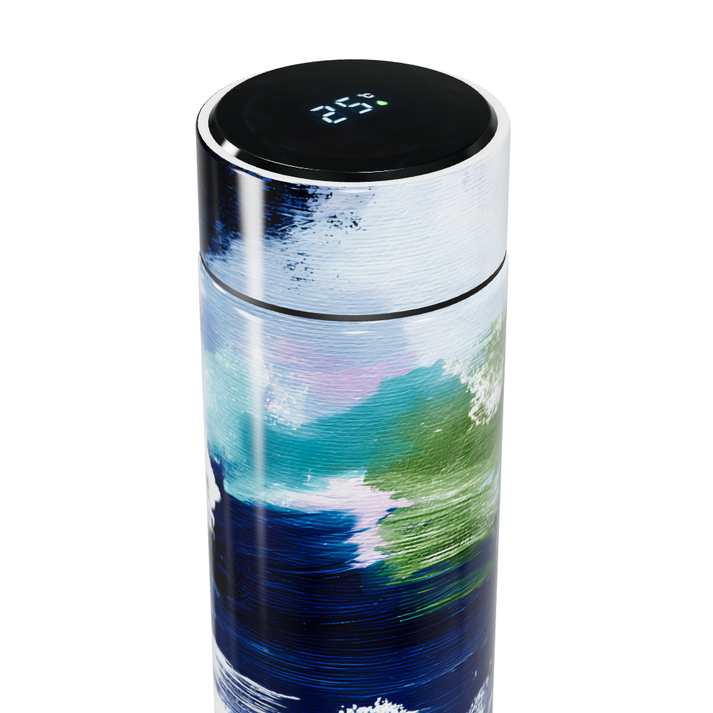 Garrafa Térmica Touch - Pintura Abstrata Colorida