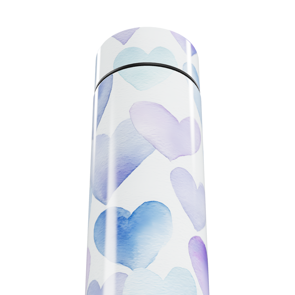 Garrafa Térmica Touch - Corações Roxos e Azuis