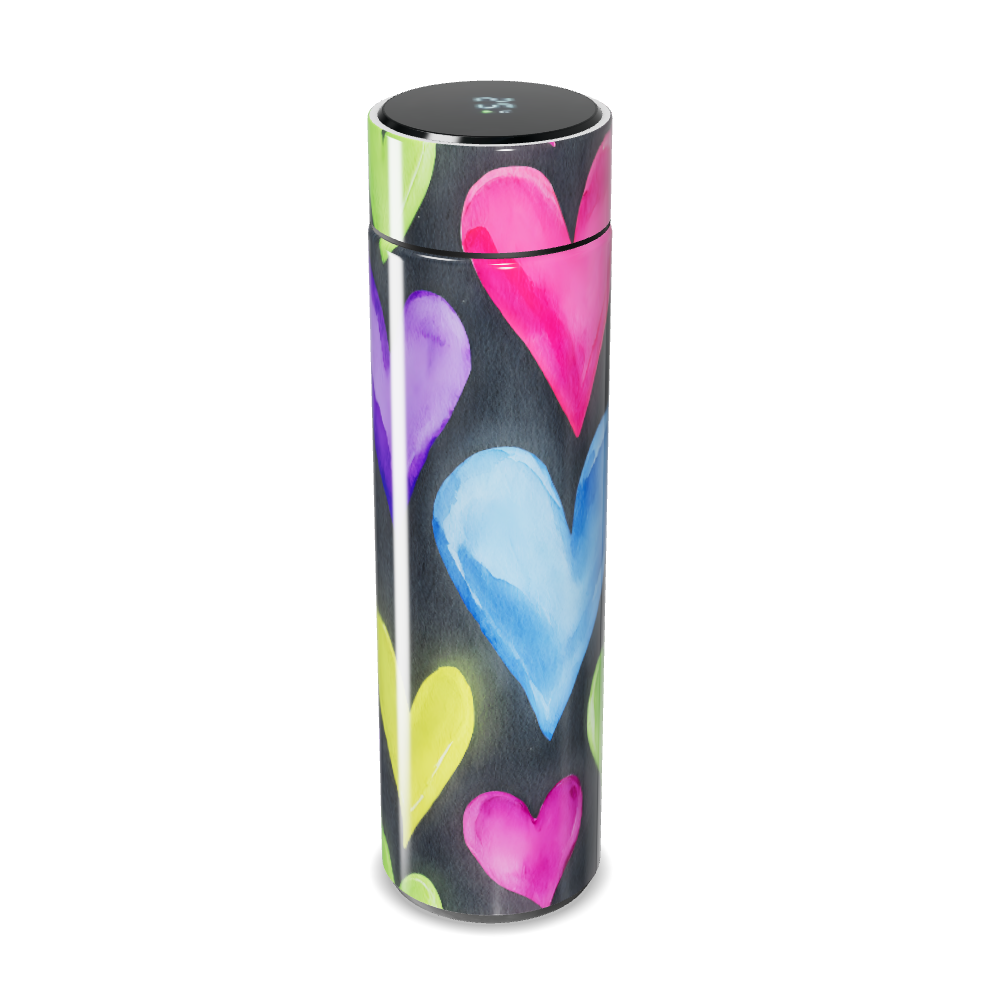 Garrafa Térmica Touch Corações Coloridos