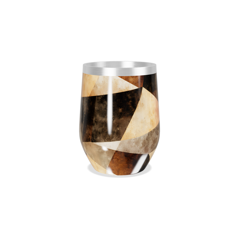 Copo Térmico Slim Estampa Geométrica Bege