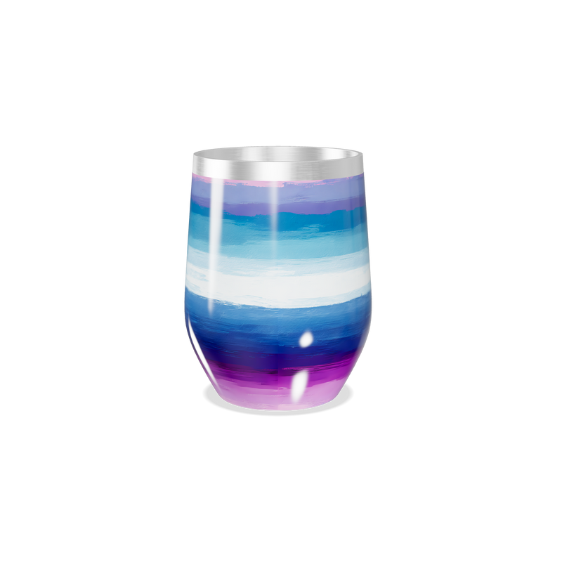 Copo Térmico Slim - Listras Azul e Roxo