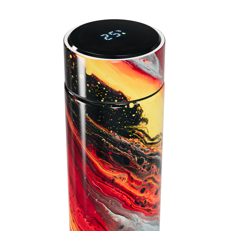 Garrafa Térmica Touch - Estampa Abstrata Colorida