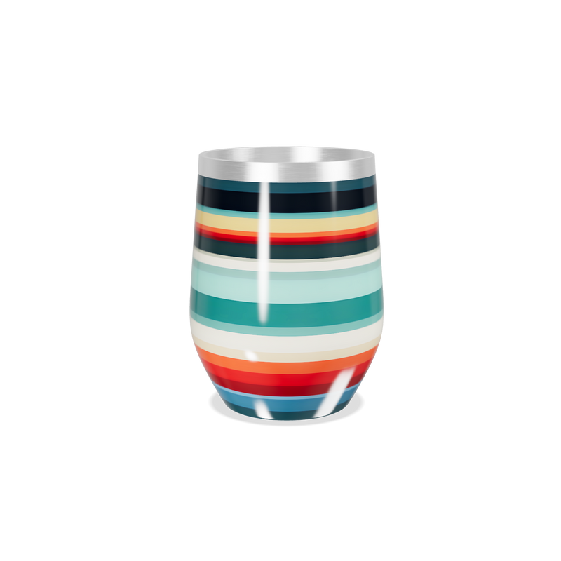 Copo Térmico Slim - Listras Coloridas Aço Inox