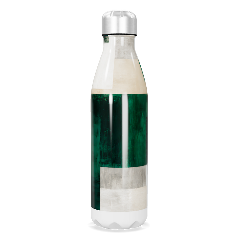 Garrafa Inox - Verde com Estampa Geométrica