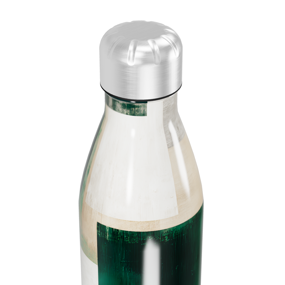 Garrafa Inox - Verde com Estampa Geométrica