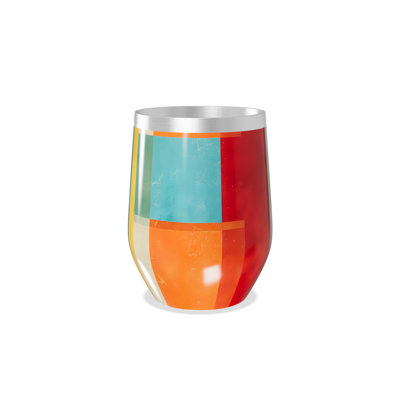 Copo Térmico Slim - Colorido Geométrico Inox