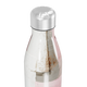 Garrafa Inox Rosa Bege Estampada