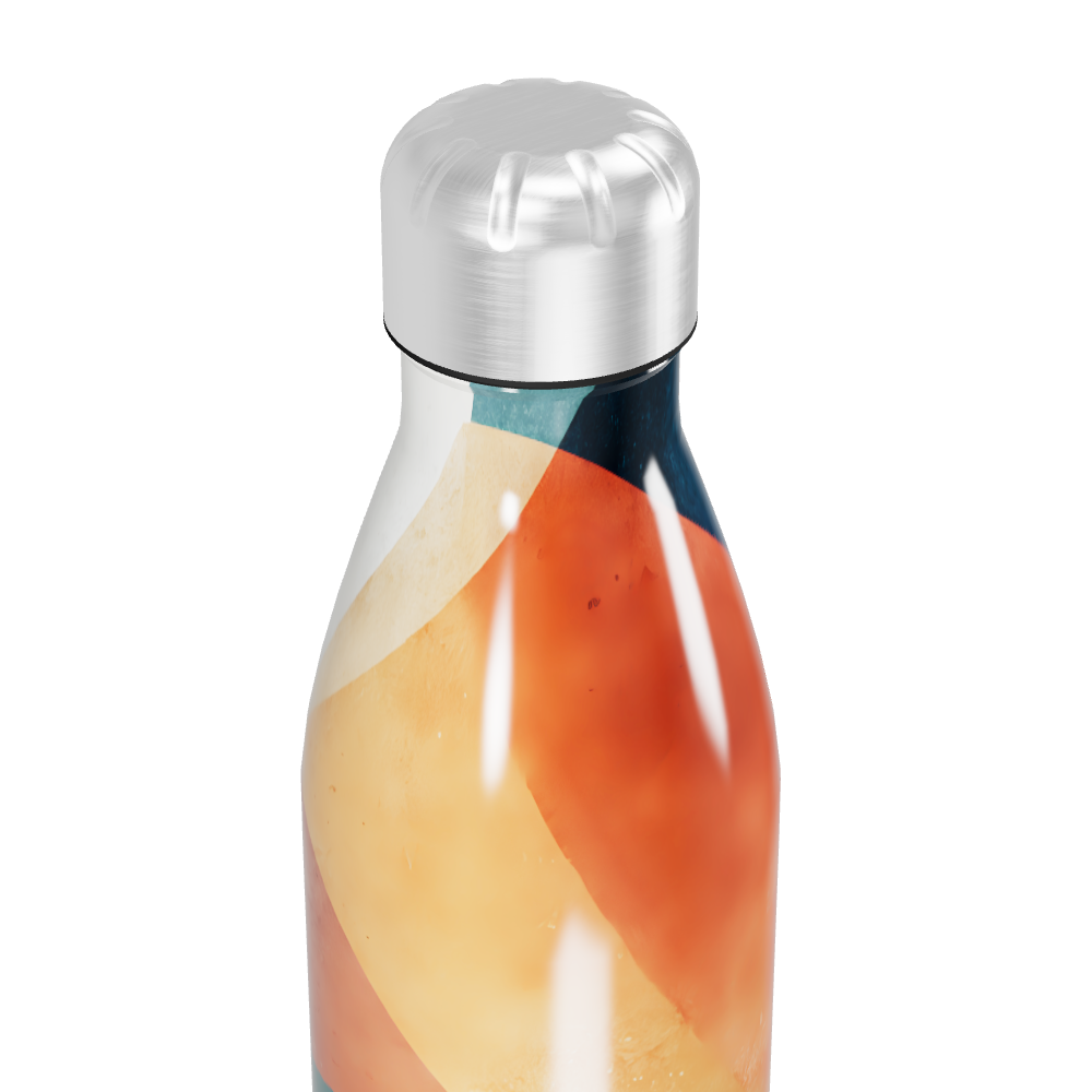 Garrafa Inox - Estampa Geométrica Colorida