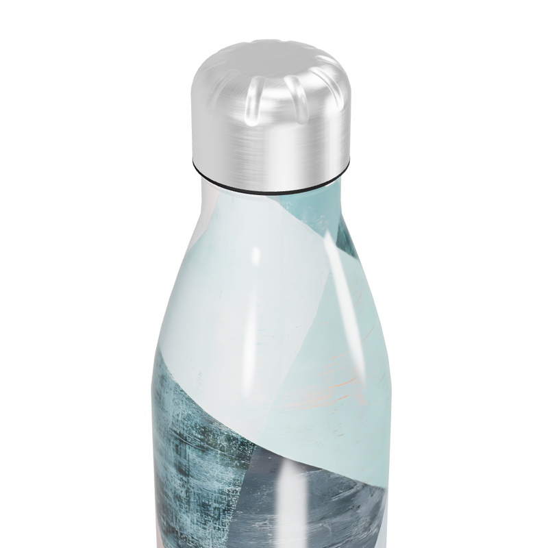 Garrafa Inox - Estampa Geométrica Azul