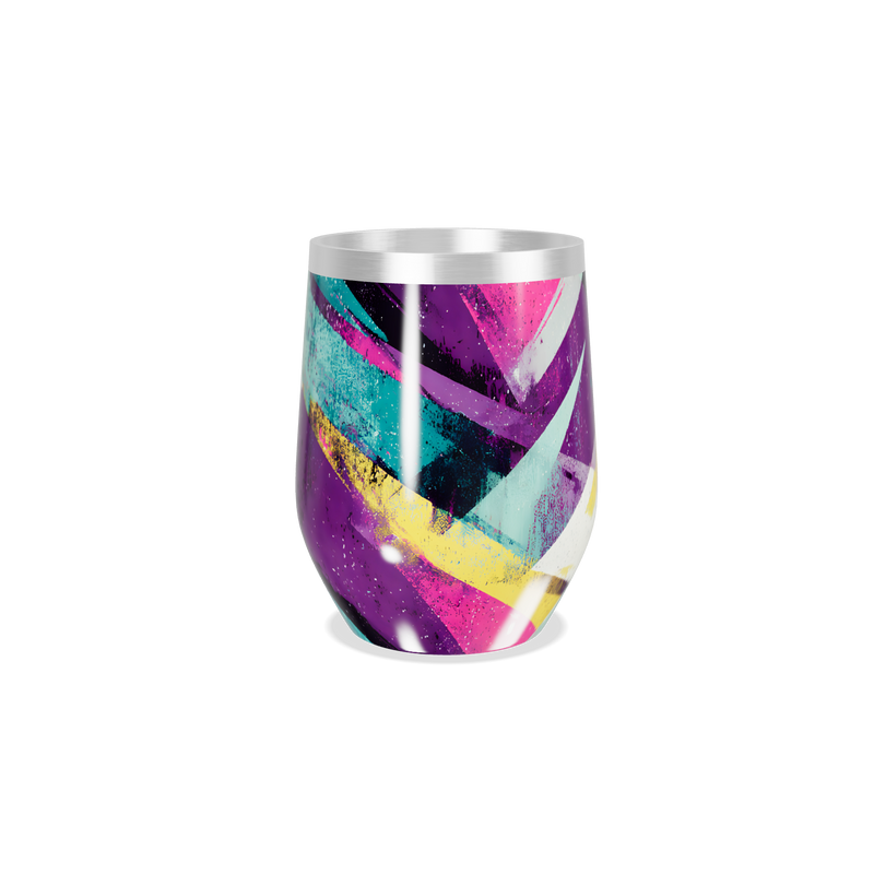 Copo Térmico Slim - Colorido com Arte Abstrata