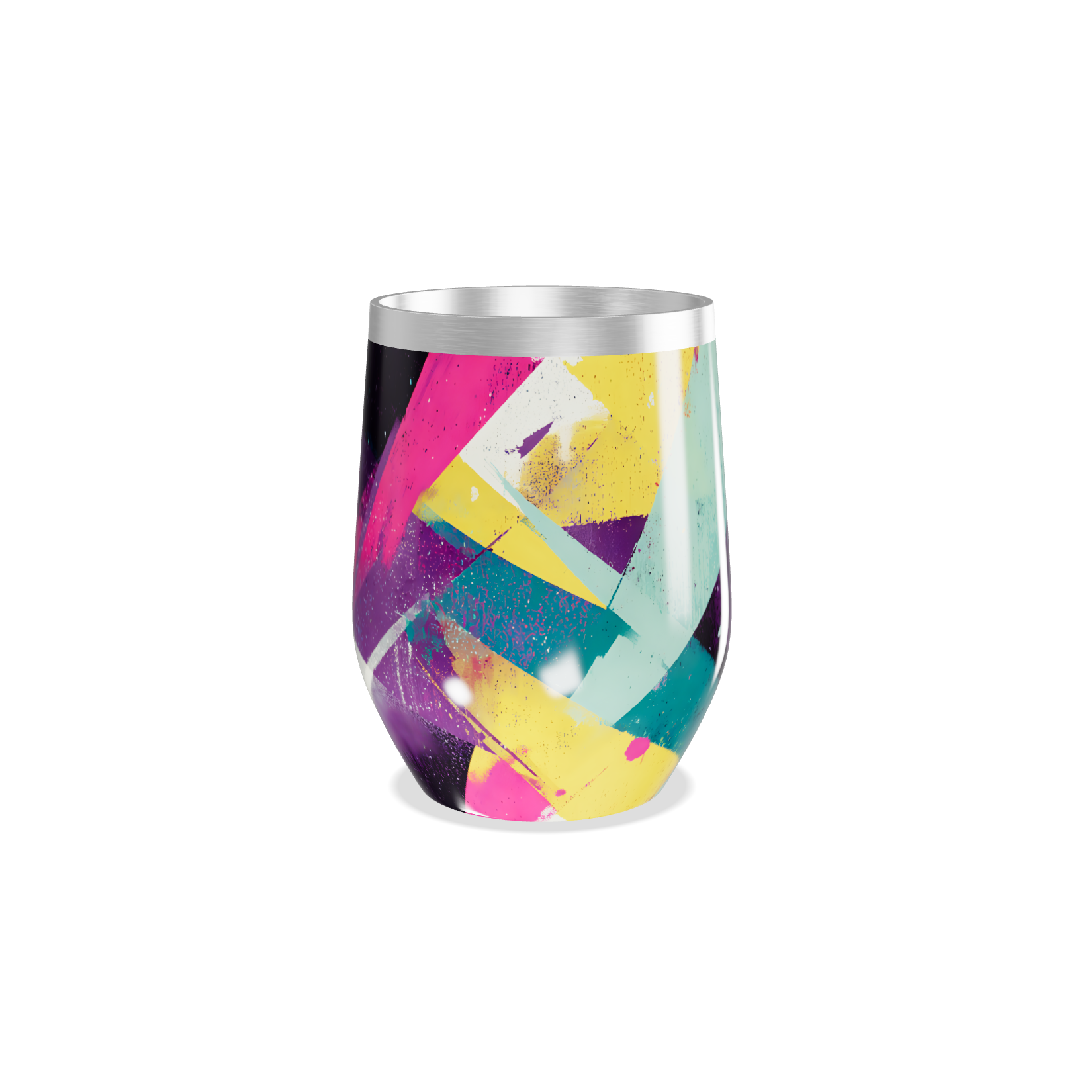 Copo Térmico Slim - Colorido com Arte Abstrata