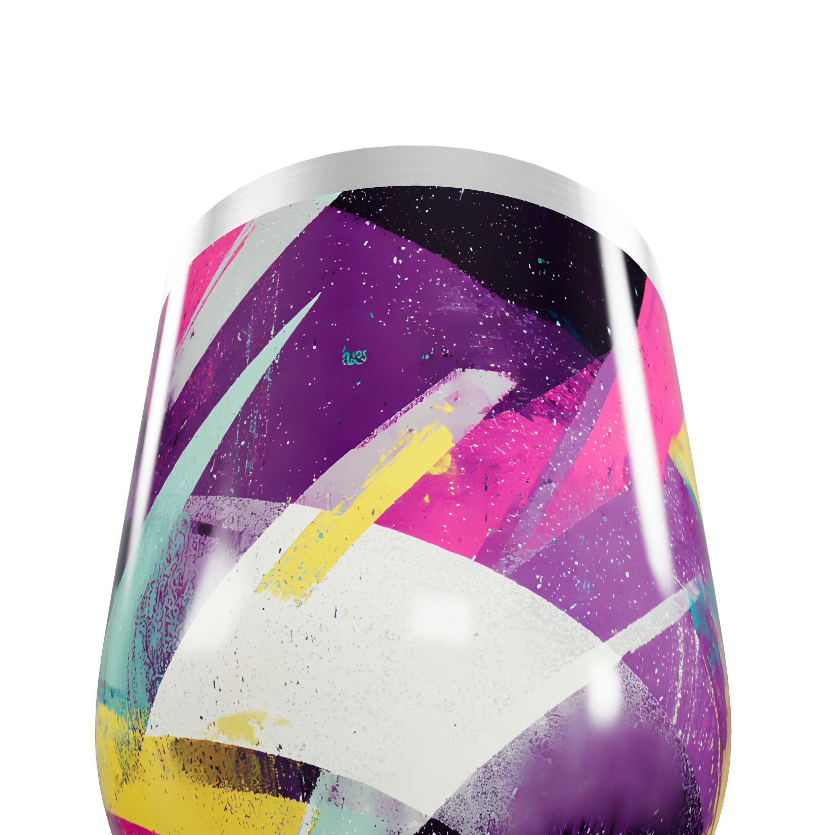 Copo Térmico Slim - Colorido com Arte Abstrata