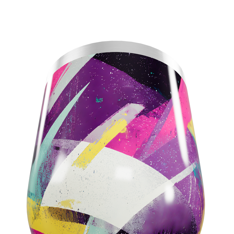 Copo Térmico Slim - Colorido com Arte Abstrata