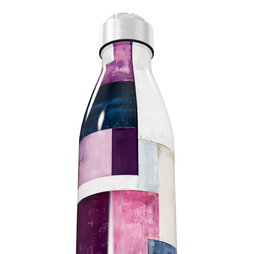 Garrafa Inox - Estampa Geométrica Colorida