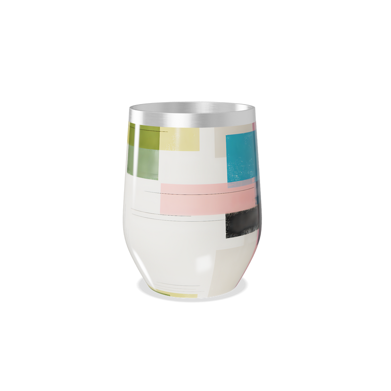 Copo Térmico Slim - Colorido Geométrico Inox