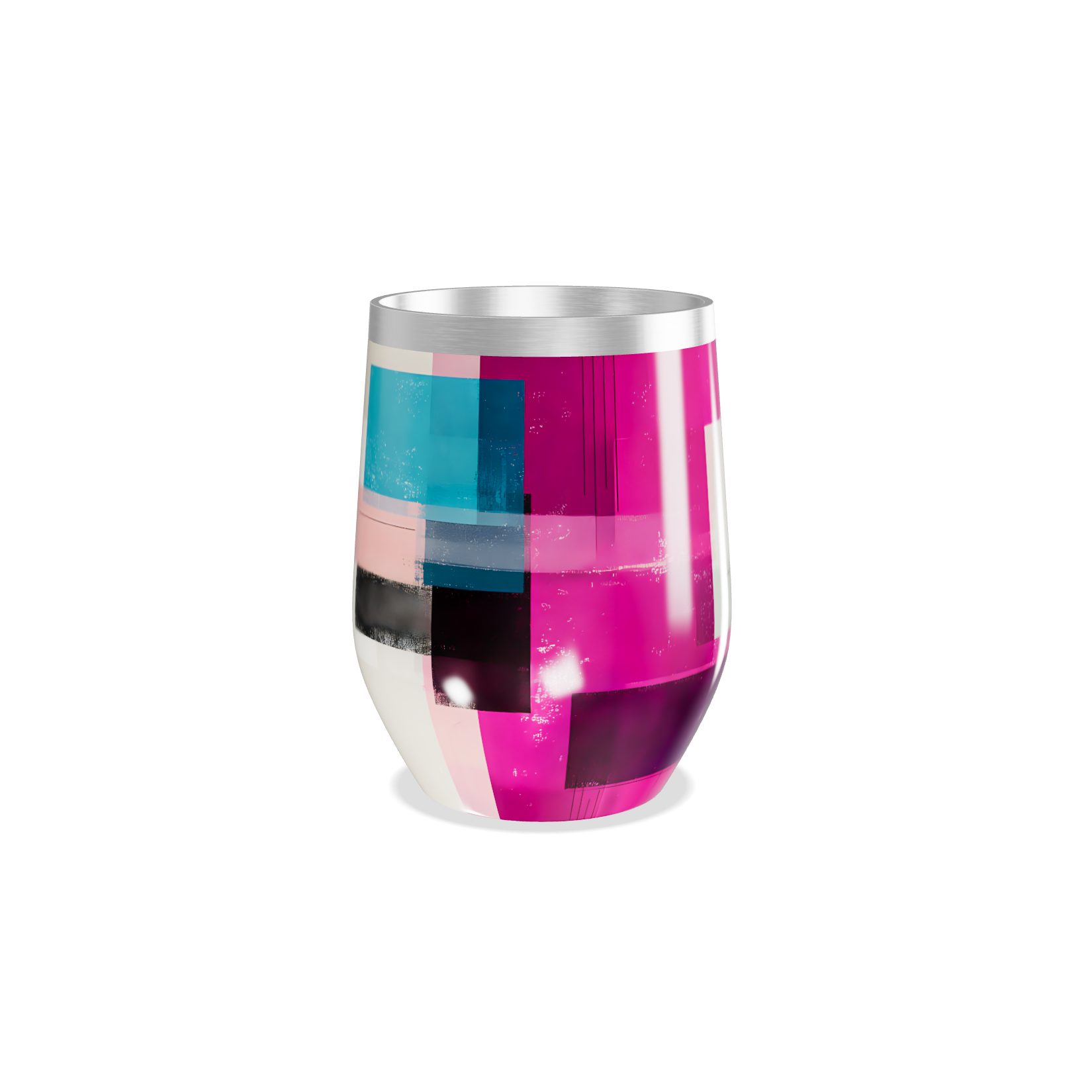 Copo Térmico Slim - Colorido Geométrico Inox