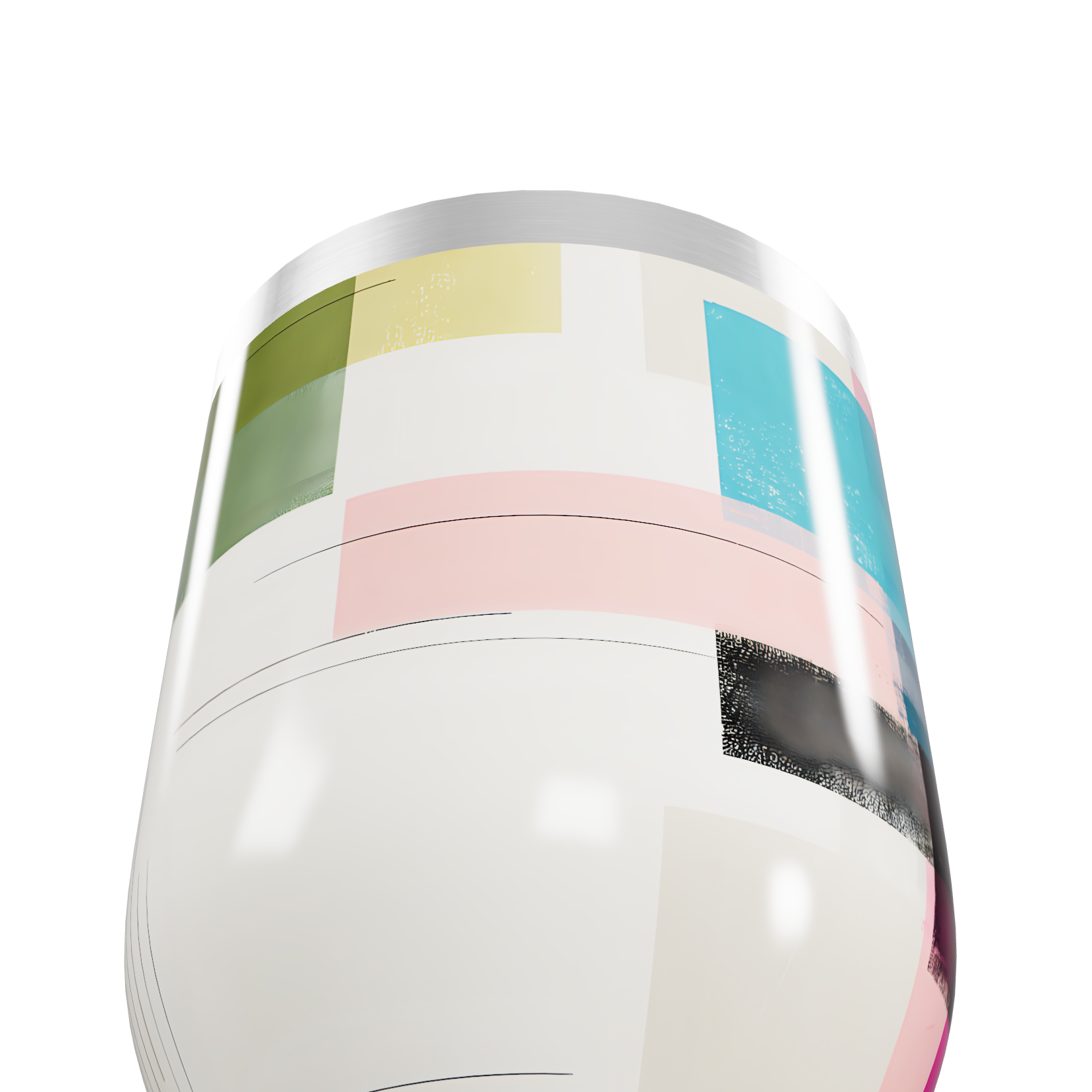 Copo Térmico Slim - Colorido Geométrico Inox