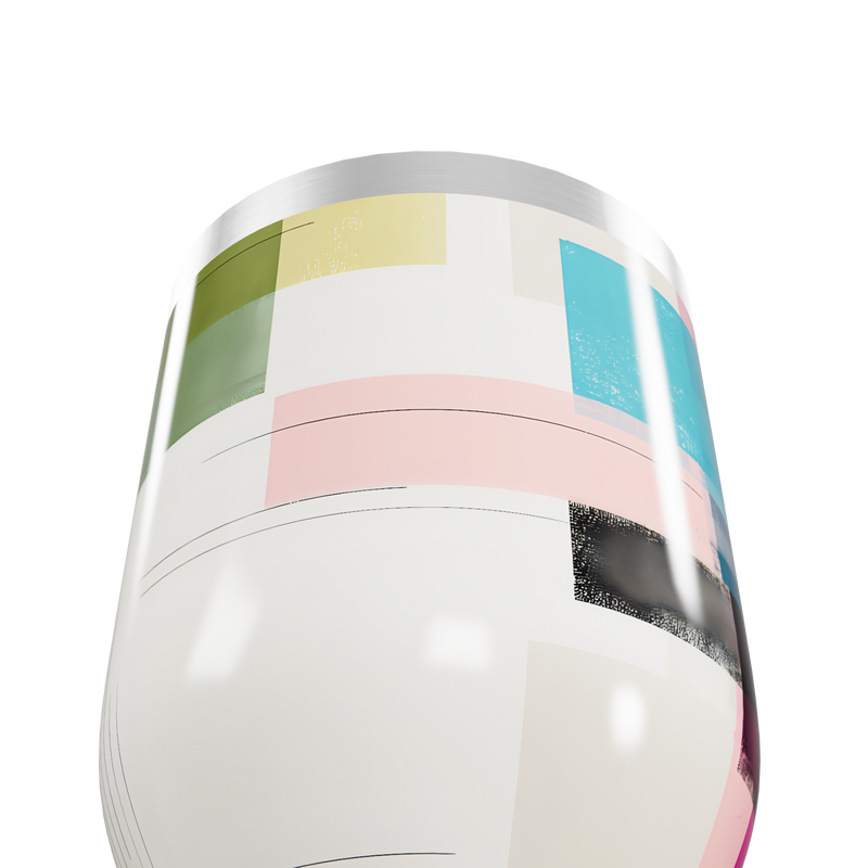 Copo Térmico Slim - Colorido Geométrico Inox