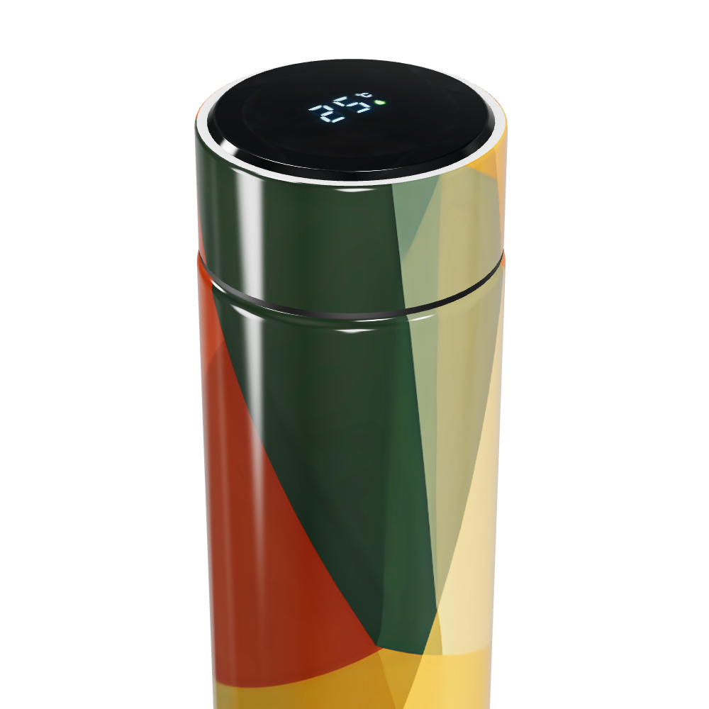 Garrafa Térmica Touch - Estampa Geométrica Colorida