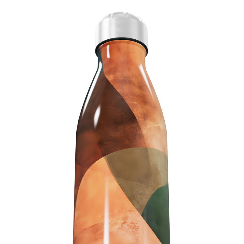 Garrafa Inox - Estampa Abstrata Colorida