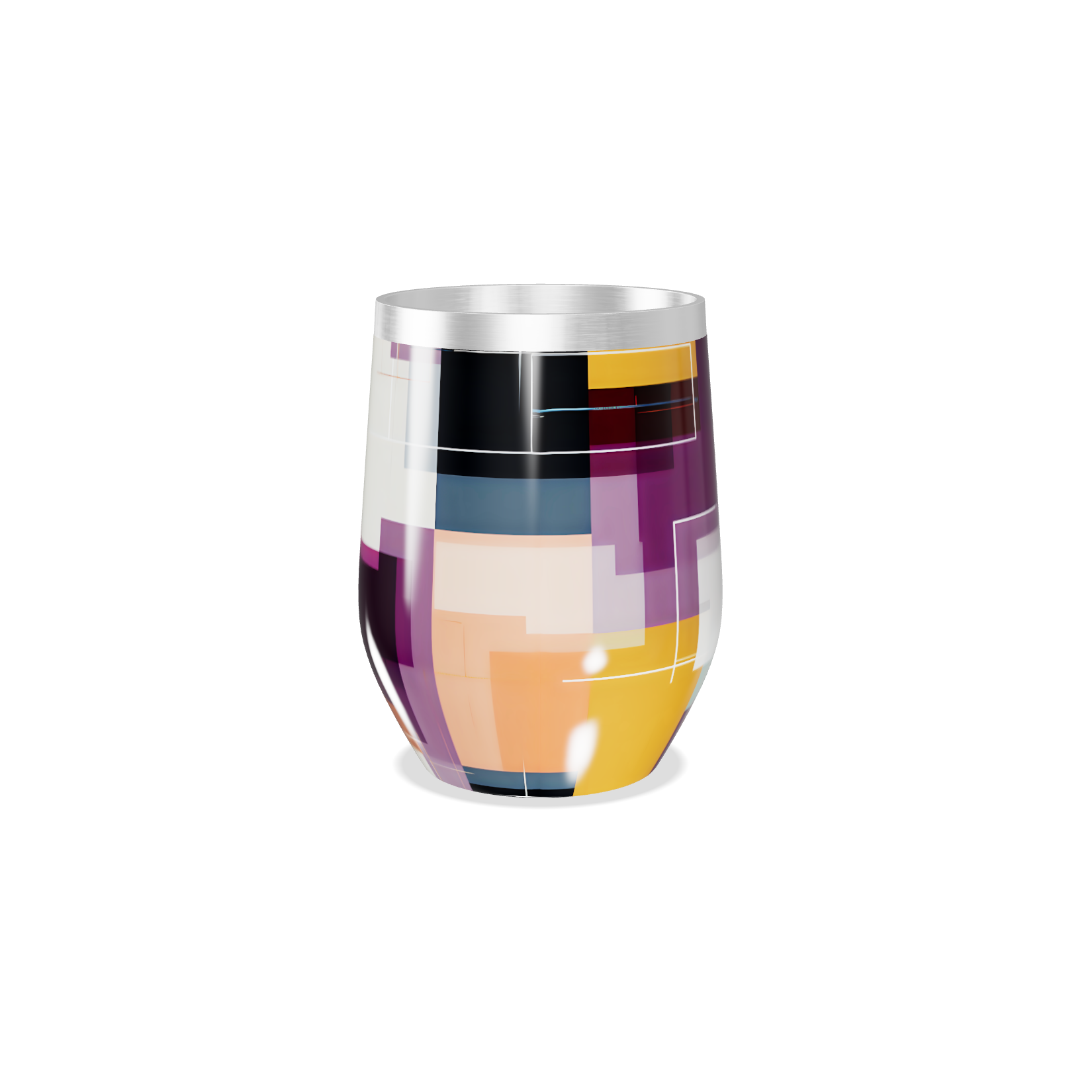 Copo Térmico Slim - Colorido Geométrico Inox