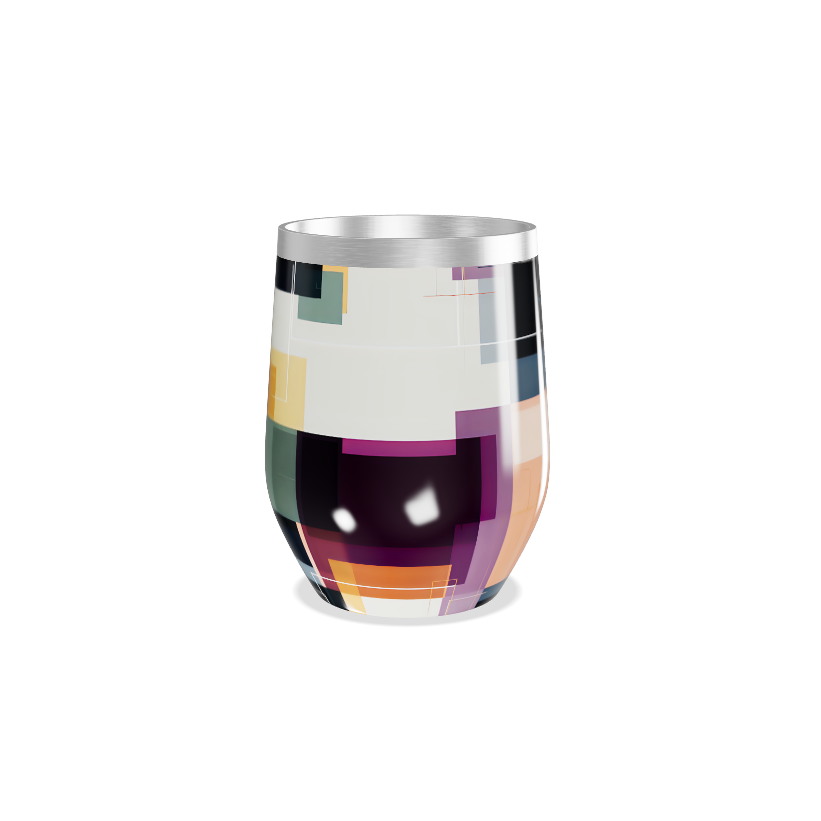 Copo Térmico Slim - Colorido Geométrico Inox