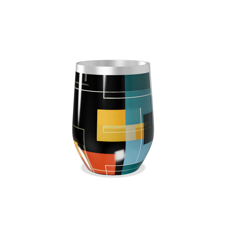 Copo Térmico Slim - Design Geométrico Colorido