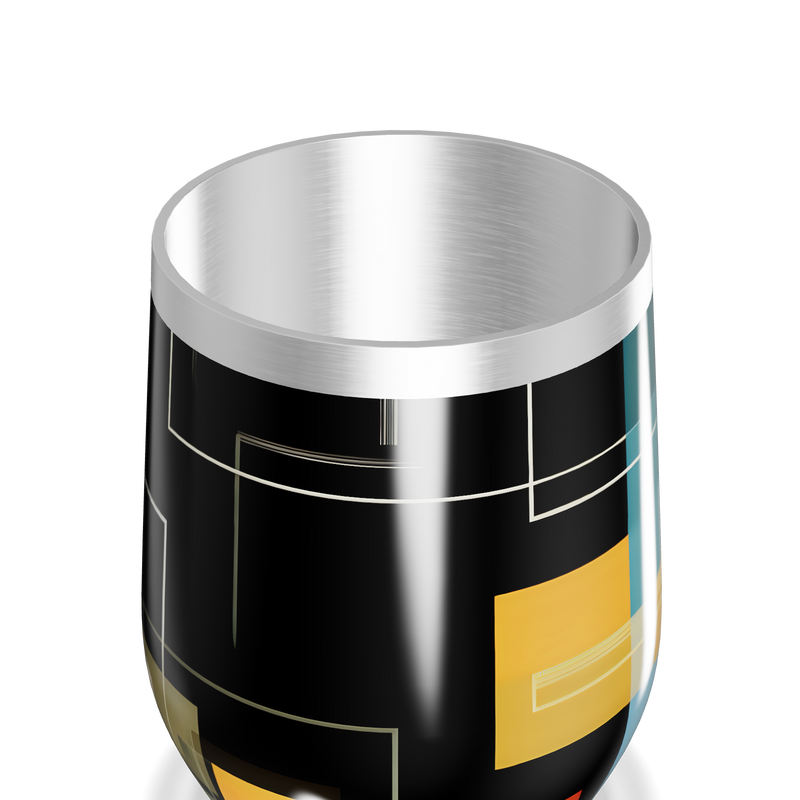 Copo Térmico Slim - Design Geométrico Colorido