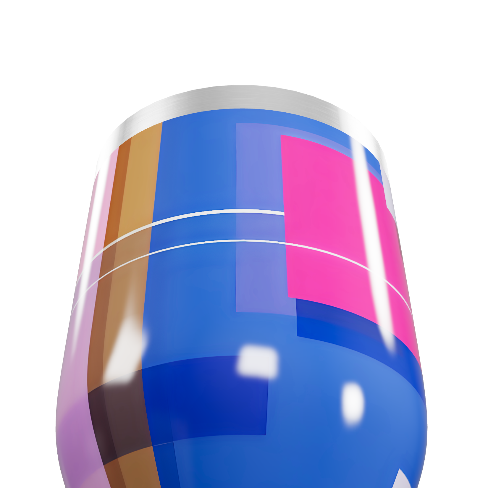 Copo Térmico Slim - Colorido Geométrico Aço Inox