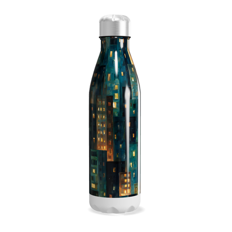 Garrafa Inox - Estampa Noturna Urbana