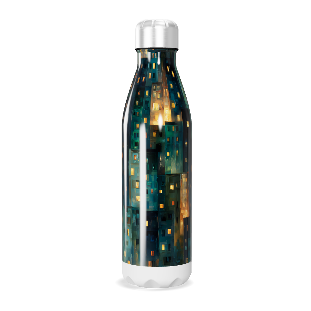 Garrafa Inox - Estampa Noturna Urbana