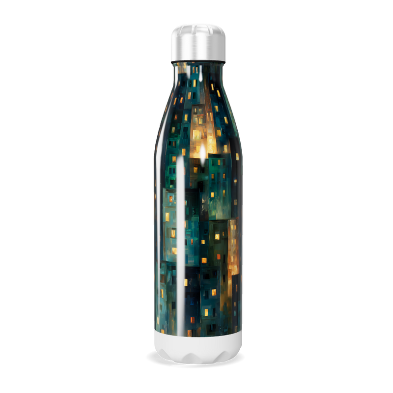 Garrafa Inox - Estampa Noturna Urbana