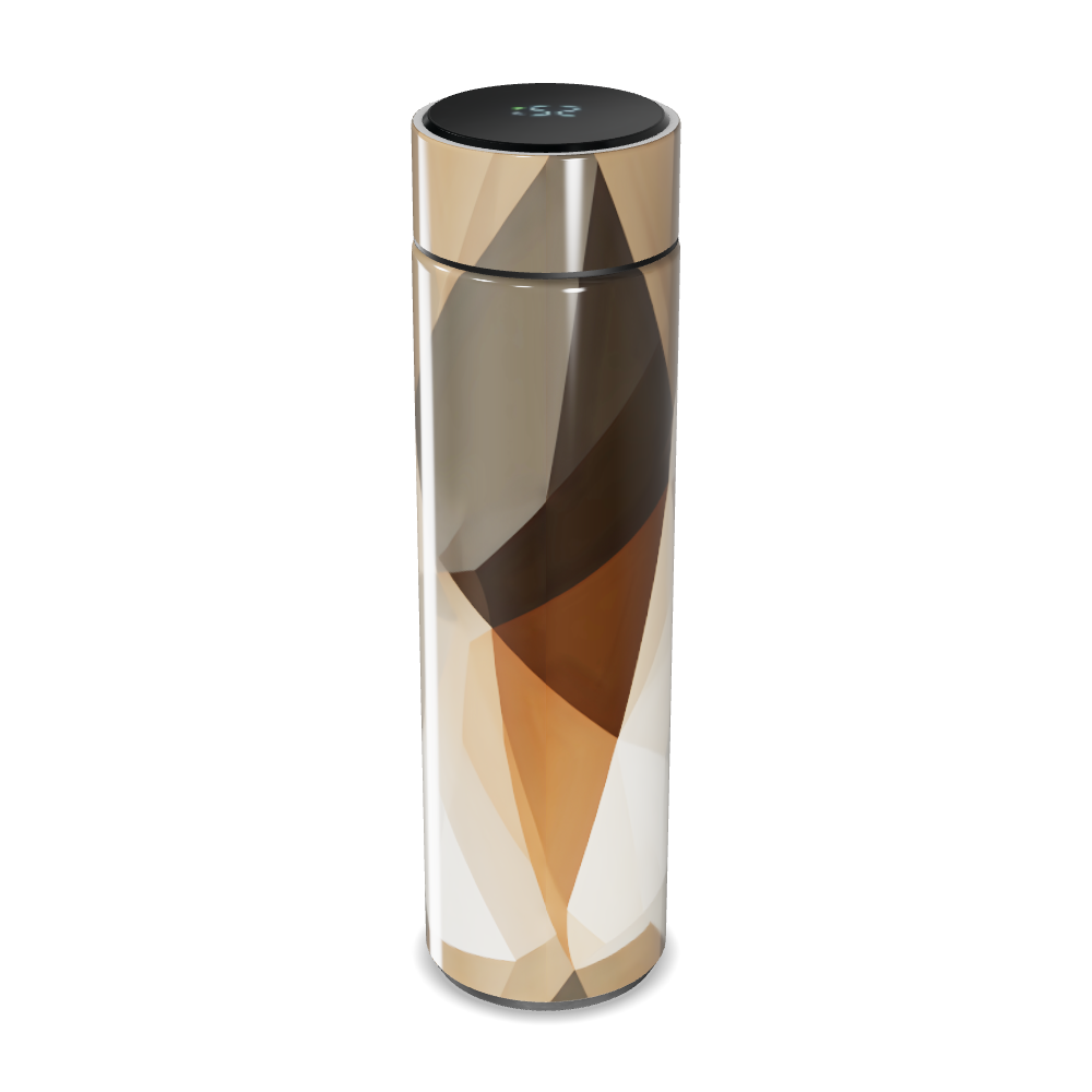 Garrafa Térmica Touch - Estampa Geométrica Marrom