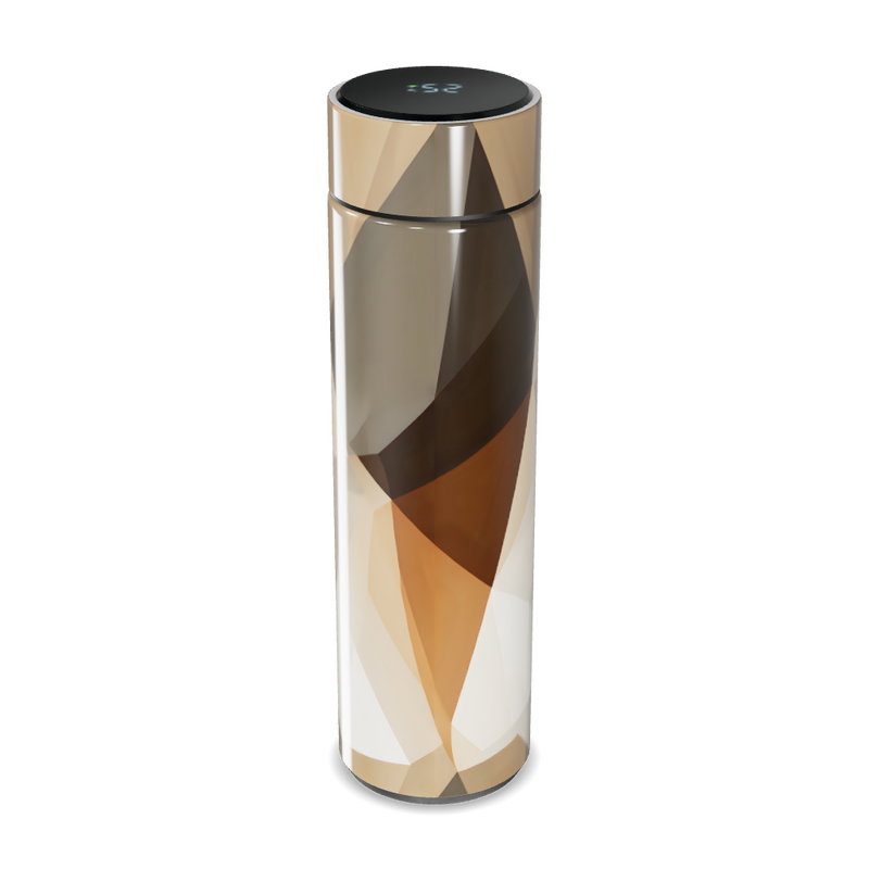 Garrafa Térmica Touch - Estampa Geométrica Marrom