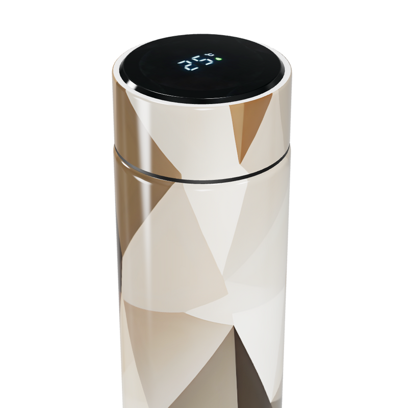 Garrafa Térmica Touch - Estampa Geométrica Marrom