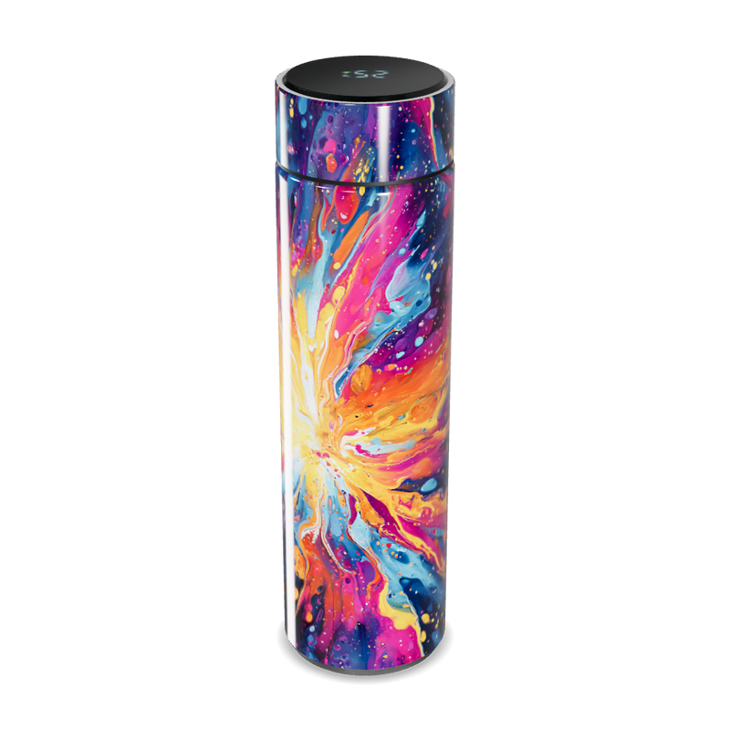 Garrafa Térmica Touch - Estampa Abstrata Colorida