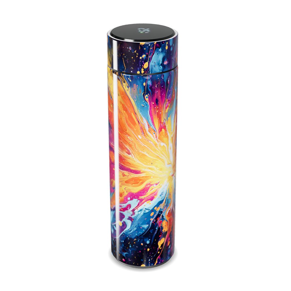 Garrafa Térmica Touch - Estampa Abstrata Colorida